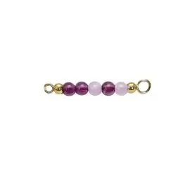 MIX AMETHYST TOP FOR MULTISIZE BANGLE - Forgyldt armbånd