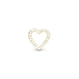 SHIMMERY HEART CHARM FORGYLDT - Charms