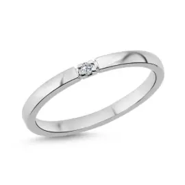 9KT ALLIANCERING MED 1X0,02CT - Forlovelse & vielse