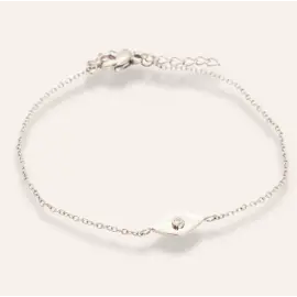 STÅL ARMBÅND MED ZIRKON - 