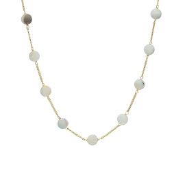 FORGYLDT MORGANITE HALSKÆDE - 
