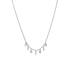 SØLV DANGLING FEATHERS HALSKÆDE - Sølv halskæde