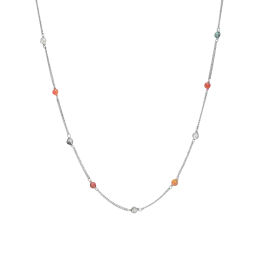 SØLV CARNELIAN HALSKÆDE - Sølv halskæde