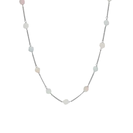 SØLV AMAZONITE HALSKÆDE - Sølv halskæde