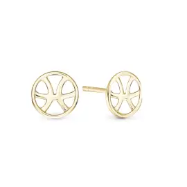 FORGYLDTE STJERNETEGN ØRESTIKKER "FISK" - Øreringe