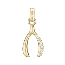 FORGYLDT WISHBONE VEDHÆNG - Vedhæng