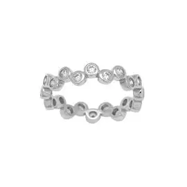 SØLV RING MED ZIRKON - 