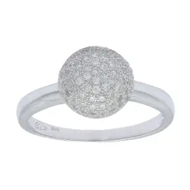 SØLV RING MED ZIRKON - 