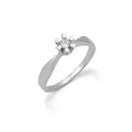 14KT ETERNITY HVIDGULD RING MED BRILLANT - Kvinder