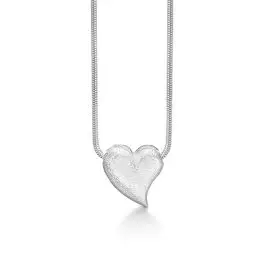 SØLV HJERTE HALSKÆDE - Randers Sølv