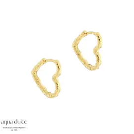 FORGYLDT LOVE ME HEART ØRERINGE - Kvinder