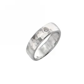 SØLV RING MED ZIRKON - Sølv