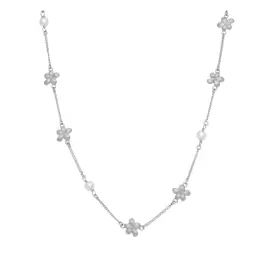 SØLV GRACEFUL FLOWERS HALSKÆDE - Halskæde