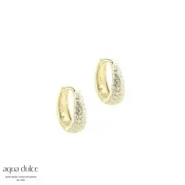 FORGYLDT DARLING EMMA SMALL ØRERINGE - Aqua Dulce