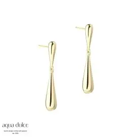 FORGYLDT SHINY DROP ØRERINGE - Aqua Dulce