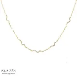 FORGYLDT CURVA HALSKÆDE - Halskæde