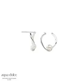 SØLV PEARL SELA ØRERINGE - Aqua Dulce