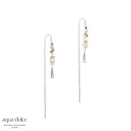 SØLV BLUSH TENNIS ØRERINGE - Aqua Dulce