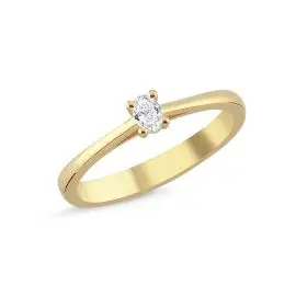 14 KARAT GULD THE ONE OVAL RING - Jul