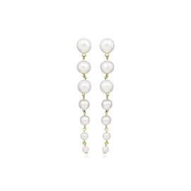 FORGYLDTE ØRERINGE MED PERLER - JewelTime