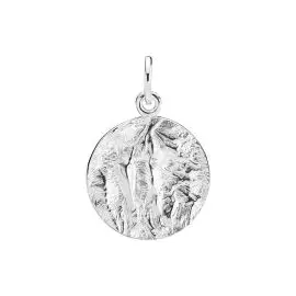 SØLV CIRKEL VEDHÆNG - 