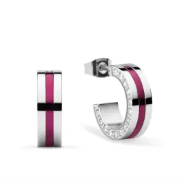 STÅL CREOL ØRERINGE MED ZIRKONER - 