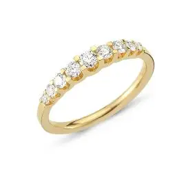 14 KT GULD RING MED 0,43CT BRILLANT - Kvinder