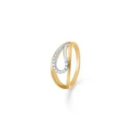 14KT GULD RING MED BRILLANTER - Kvinder