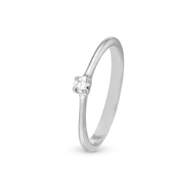 SØLV LABGROWN DIAMOND RING 0,10CT - 