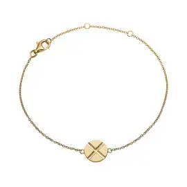 FORGYLDT ARMBÅND MED KRYDS - Armbånd