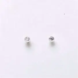 SØLV ØRESTIK MED ZIRKON - Guld &amp; Sølv Design