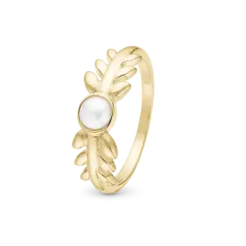 FORGYLDT PEARL AND NATURE RING - Ringe