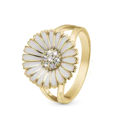FORGYLDT MARGUERIT RING MED ZIRKON - Ringe