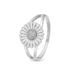 SØLV MARGUERIT RING - 