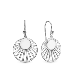 SØLV SUNSET HANGER ØRERINGE - 