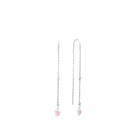 SØLV ØRERINGE MED HJERTE - Børnesmykker