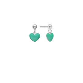 SØLV HJERTE ØRERINGE - Børnesmykker