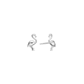SØLV FLAMINGO ØRERINGE - Børnesmykker