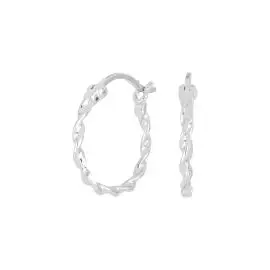 SØLV SNOEDE CREOLER - 