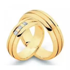 VIELSES RING DAME MED 0,15 CARAT - Guld
