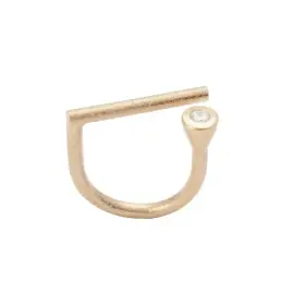 14KT SIMPLICITY RING MED BRILLANT - Heiring