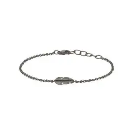 OXIDERET SØLV FEATHER ARMBÅND - Sølv armbånd