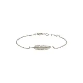 SØLV ARMBÅND MED FJER - 